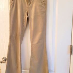 American eagle khaki flare pants